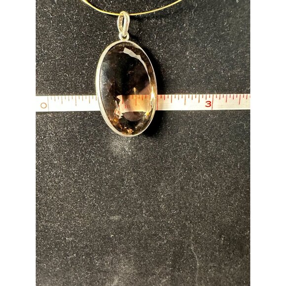 Sterling Silver Smokey Quartz Pendant 24 grams - Picture 5 of 5